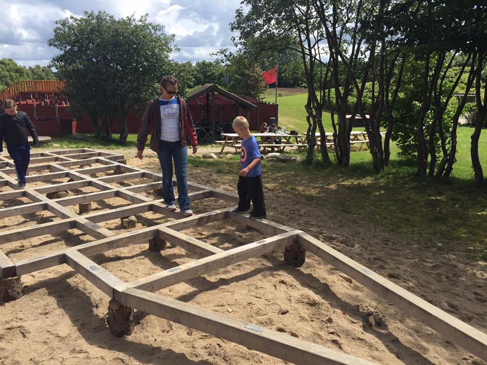 Balance Maze at Labyrinthia Maze Park in Them, Denmark (Midtjylland)