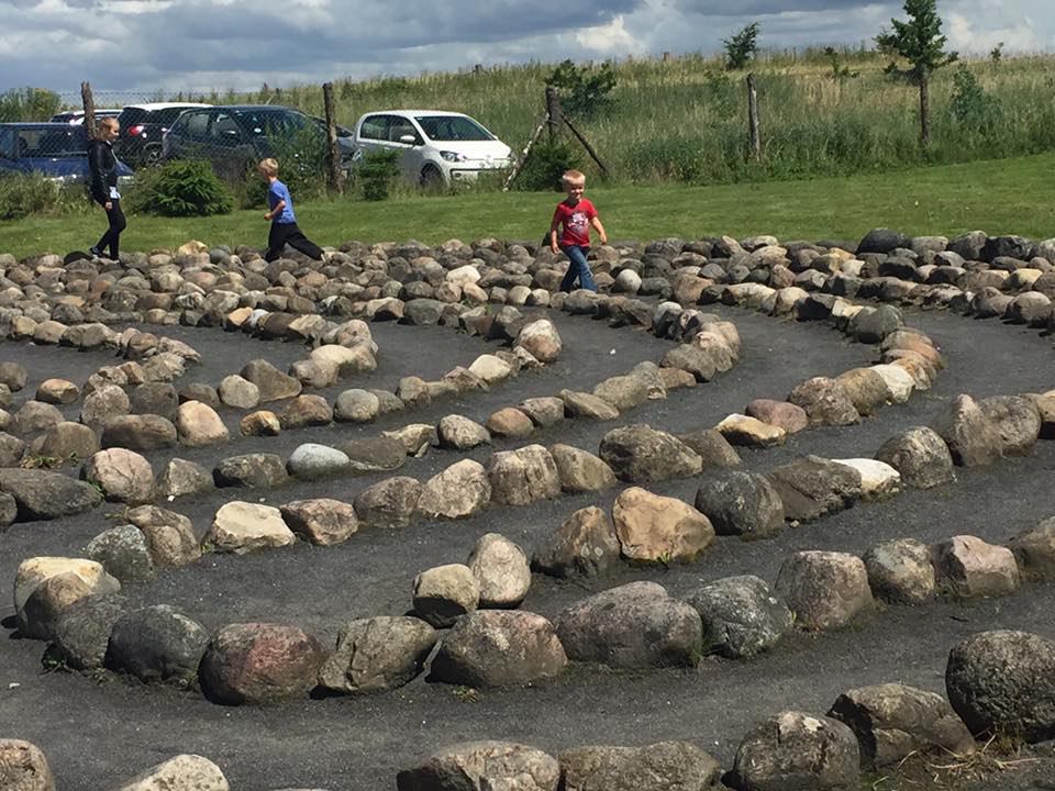 The Trojaborg Maze at Labyrinthia Maze Park in Them, Denmark (Midtjylland)