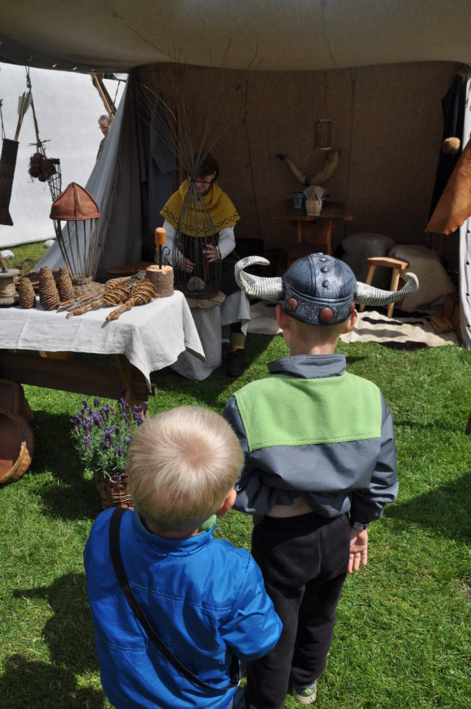 Making Baskets at the Viking Market in Southern Denmark