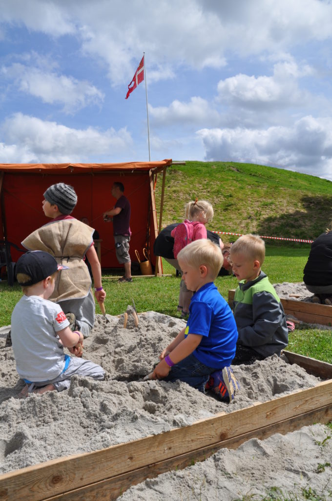 Play area at the Viking Market in Jelling, Denmark (Sandbox)