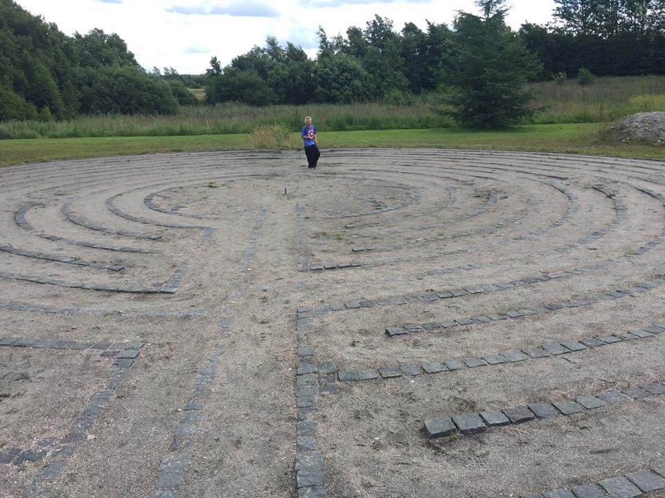 Rock Maze at Labyrinthia Maze Park in Them, Denmark (Midtjylland)