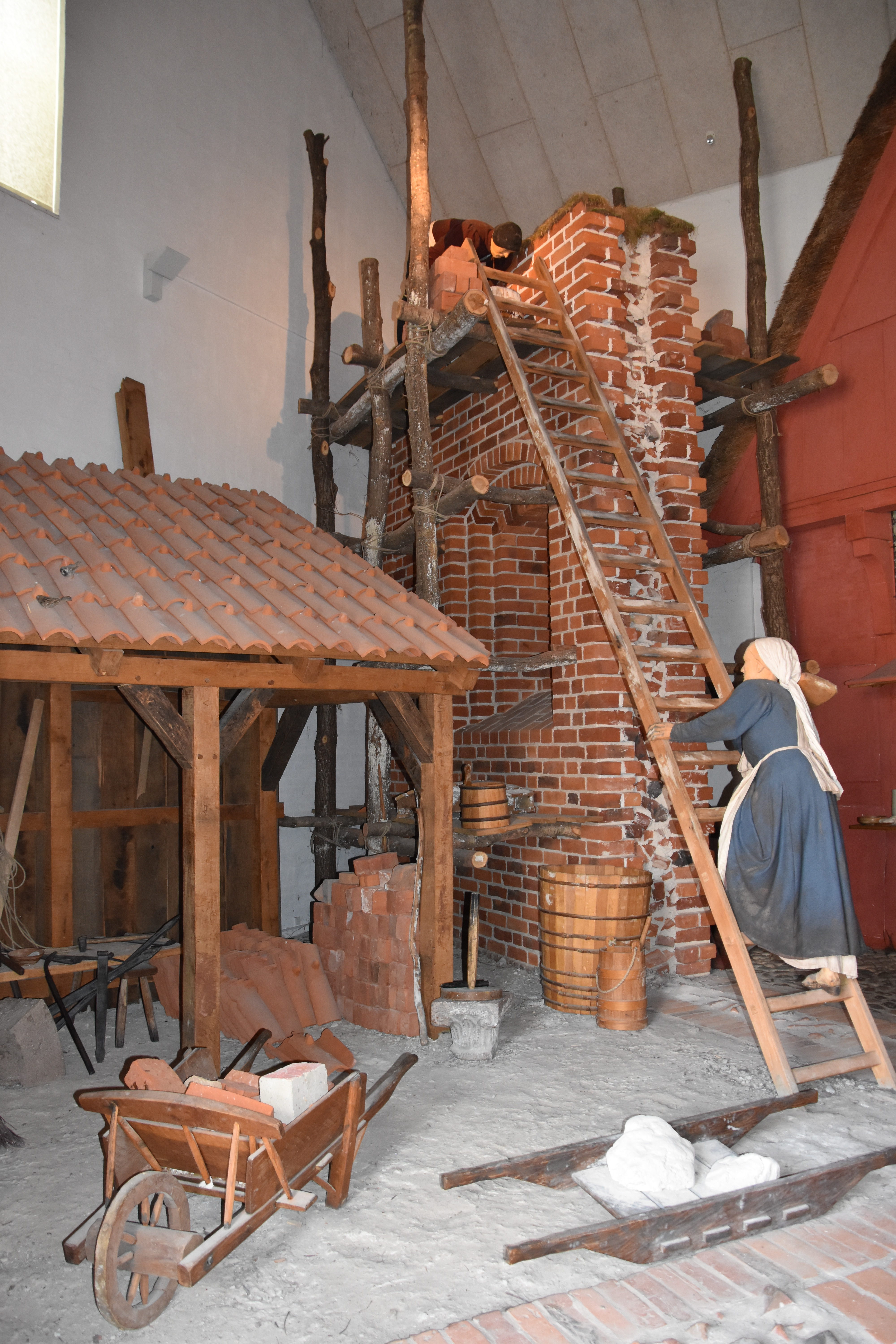 Display of Ribe in ancient times at the Ribe Viking Museum in Ribe, Denmark
