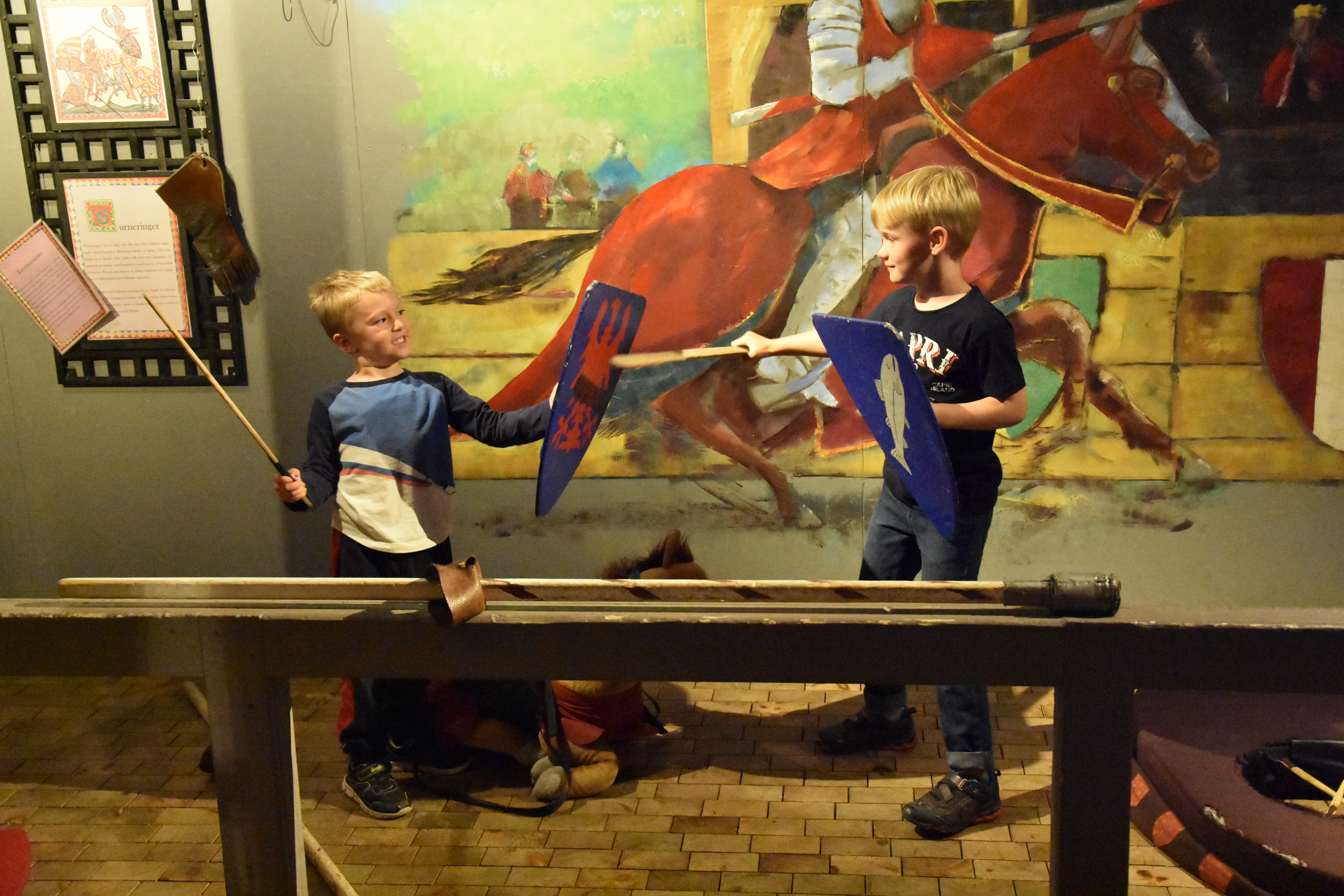 Knight training at the Ribe Viking Museum in Ribe, Denmark