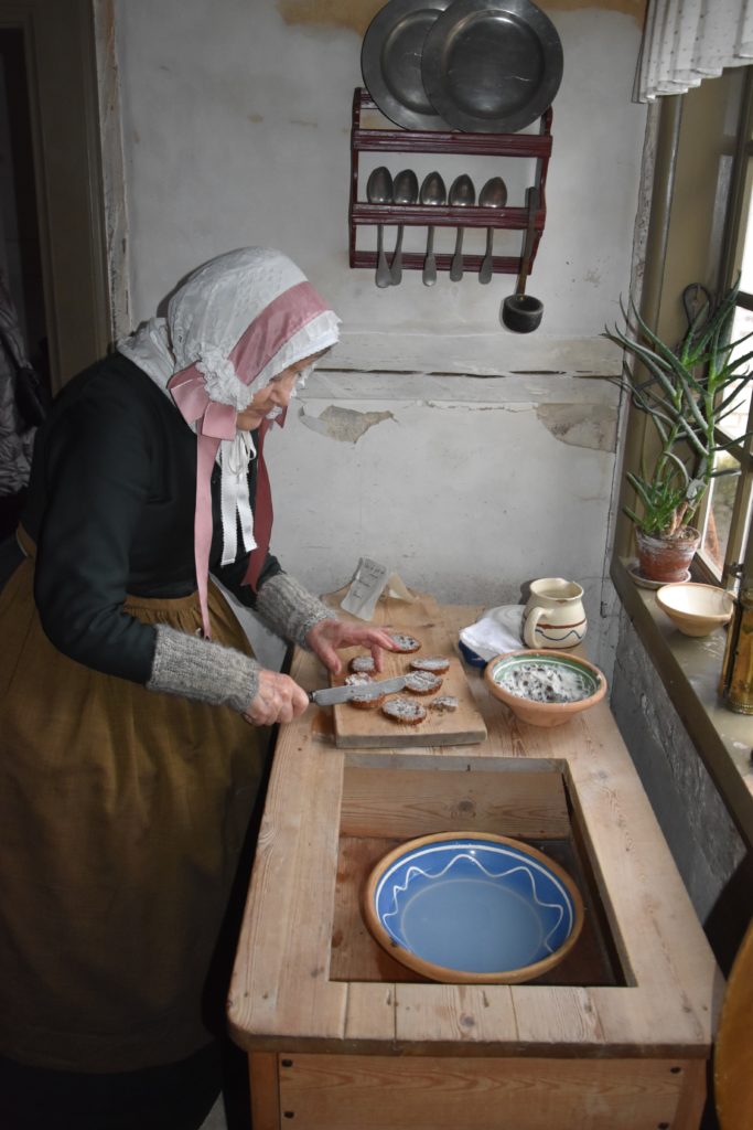 The Vicar's Widow in the Kitchen at Den Gamle By in Aarhus, Denmark (Christmas)