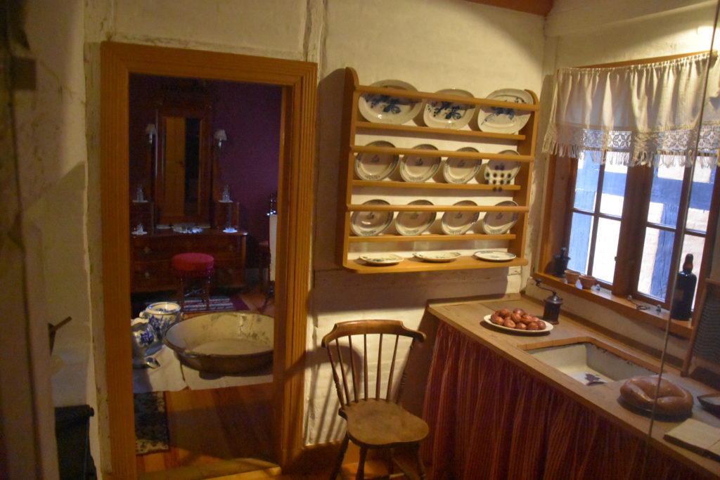 The Tailor's Kitchen and Bath at Den Gamle By in Aarhus, Denmark (til Jul, Christmas)