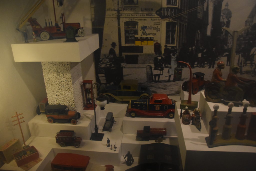 Antique toys from the toy museum inside Den Gamle By