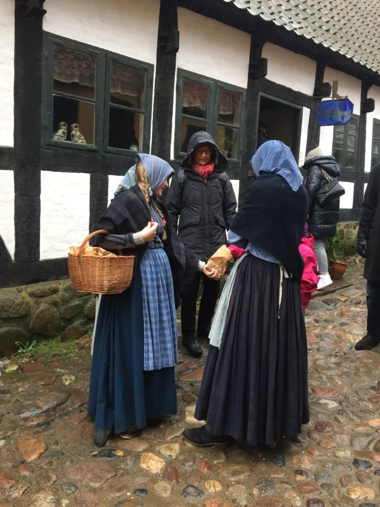 Volunteers in Period Costumes at Den Gamle By for Christmas (til Jul)