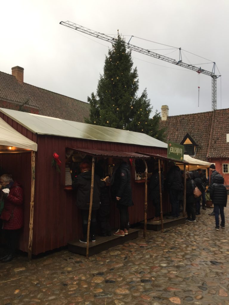 One of the many food stands at Den Gamle By at Christmastime