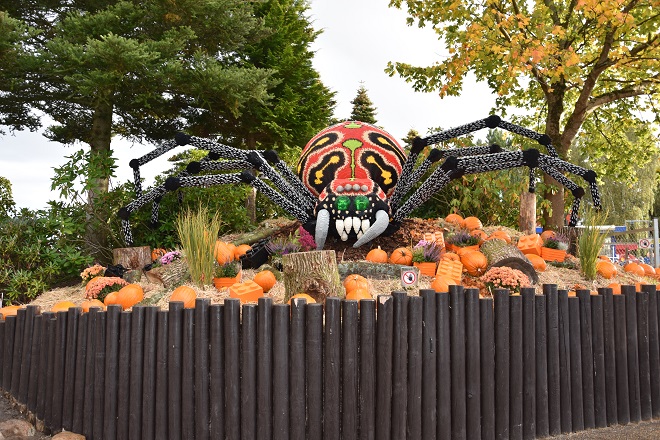 Giant Lego Spider Legoland at Halloween Billund Denmark
