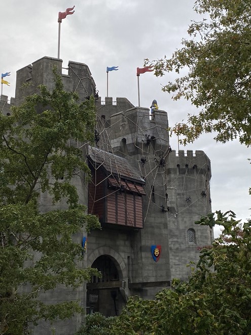 Castle at Knights' Kingdom at Halloween at Legoland Billund