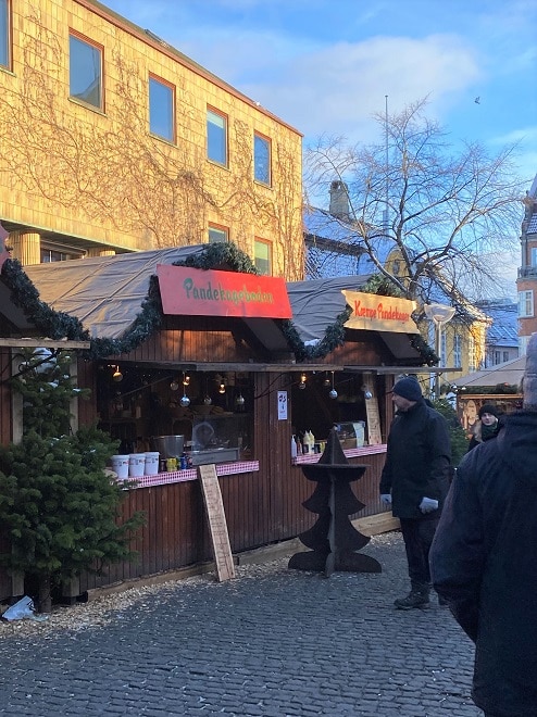 Crepes and Pandcakes at the Aalborg Christmas Market in Denmark