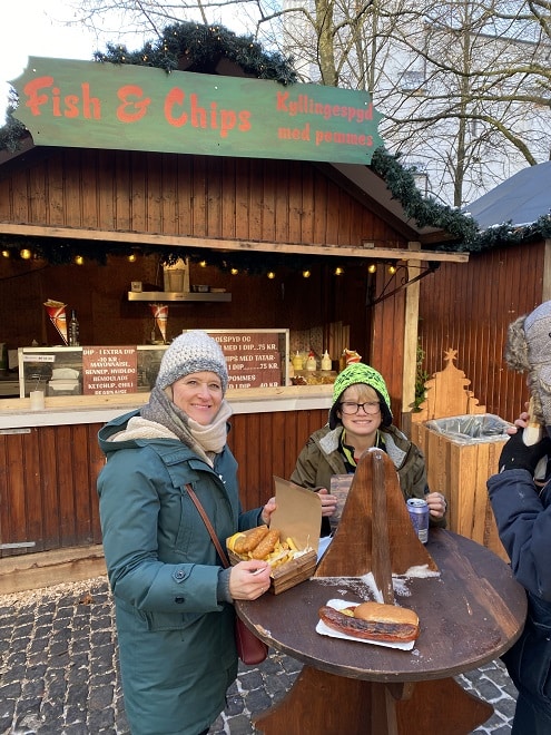 Best Fish and Chips in Aalborg Christmas Market Denmark
